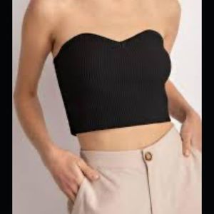 Ribbed tube top